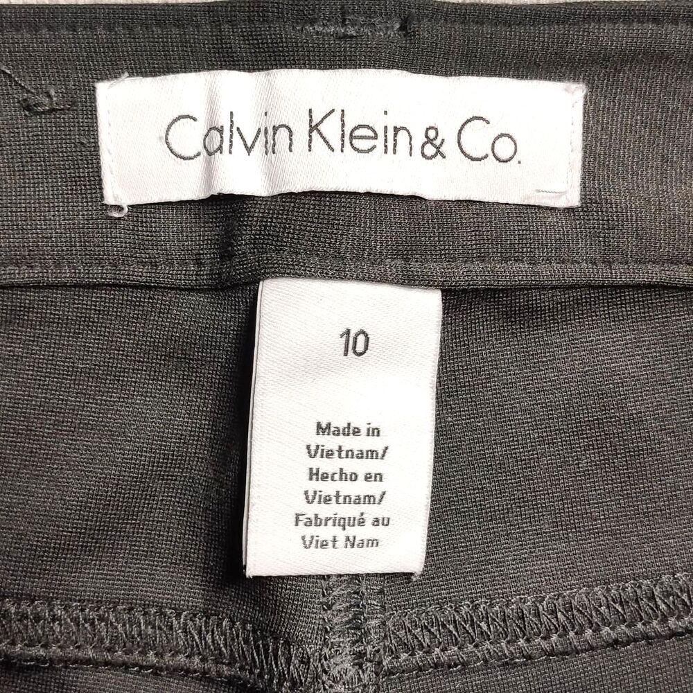 Calvin Klein Jeans Women’s Gray Slim Fit Stretch Pants Trousers Size 10 - Picture 5 of 8